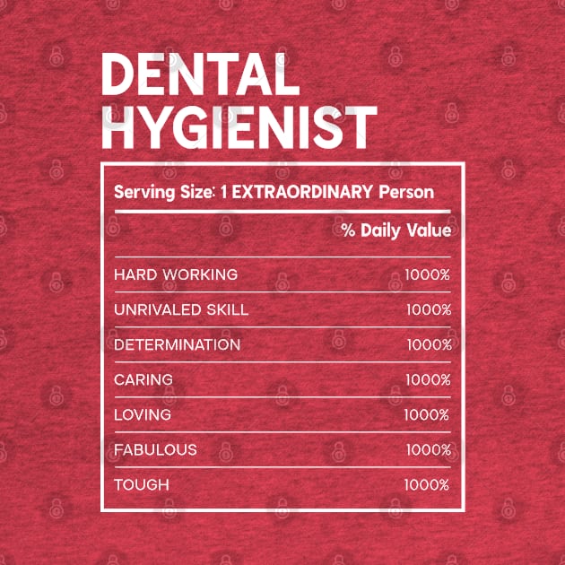 Dental Hygienist - Nutrition Facts Design by best-vibes-only